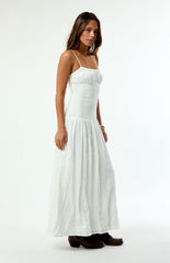 Your Favorite Ava Linen Bustier Maxi Dress