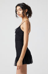 LA Hearts Trim V-Neck Babydoll Dress