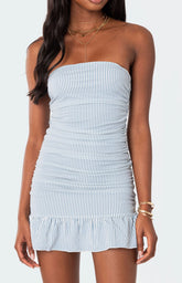 Edikted Gaia Gathered Mini Dress