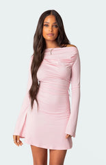 Edikted Leena Gathered Mini Dress