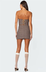 Edikted Boss Mode Plaid Mini Dress