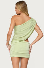 Edikted Fiora One Shoulder Cutout Mini Dress