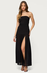 Edikted Marisa Strapless Maxi Dress