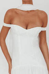 Kaycee Drop Waist Maxi Dress White