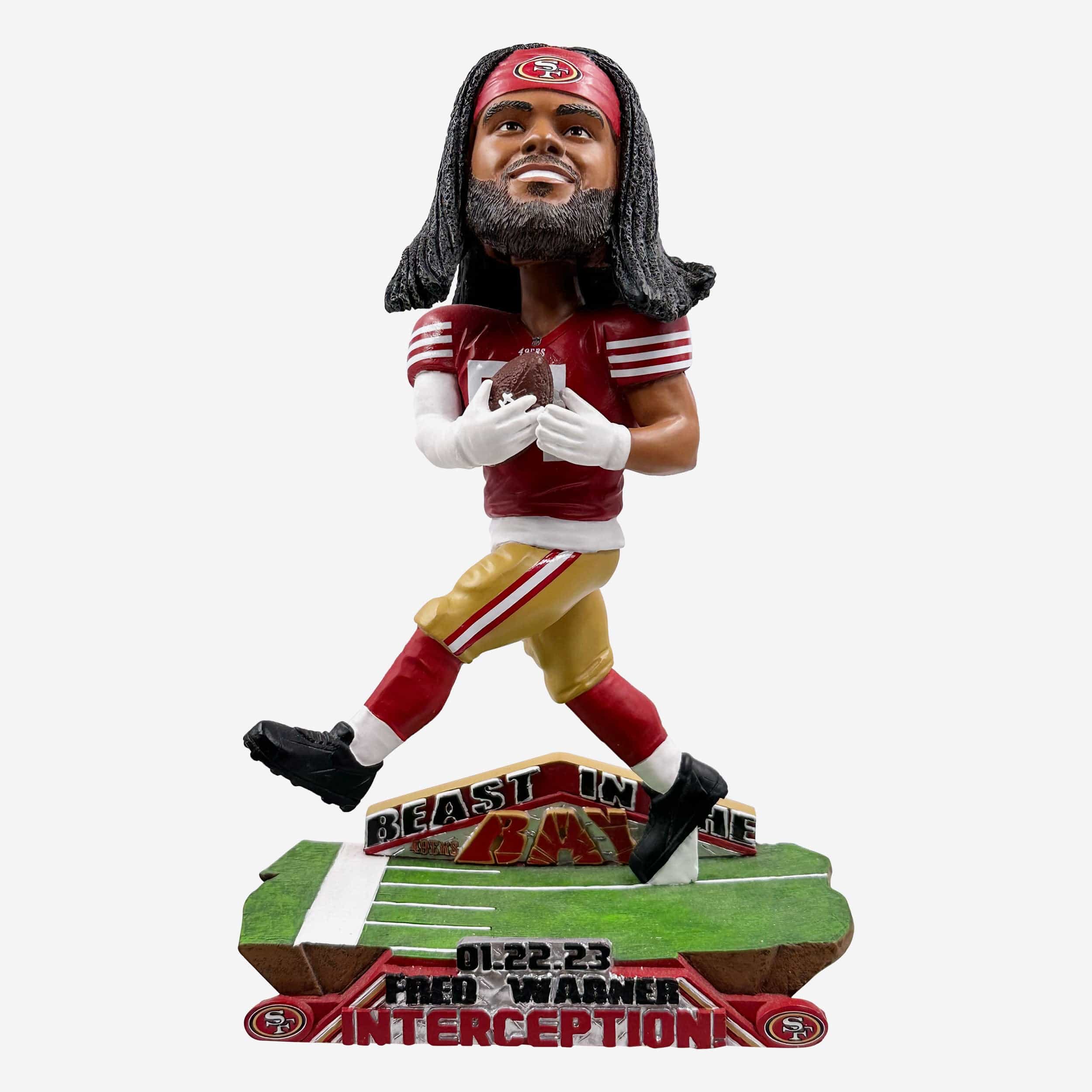 Fred Warner San Francisco 49ers Beast in the Bay Interception Bobblehead FOCO - FOCO.com