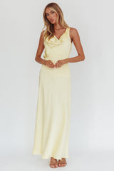 Isabella Open Cowl Back Maxi Dress Butter
