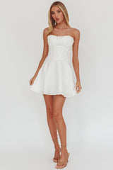 Savanna Corset Bodice Mini Dress Ivory