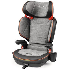 Grey Fabric Peg Perego Viaggio Shuttle Plus 120 Booster Seat with Cup Holder - Side Angle | Strolleria