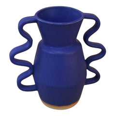 Flood Vase in Blue Wiggle