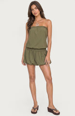 Edikted Layton Studded Strapless Bubble Mini Dress