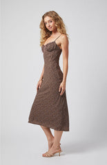 Beverly and Beck Daisy Floral Tie Front Midi Dress