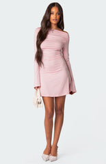 Edikted Leena Gathered Mini Dress