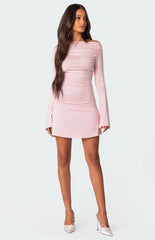 Edikted Leena Gathered Mini Dress
