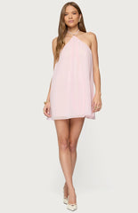 Edikted Emeline Backless Halter Mini Dress