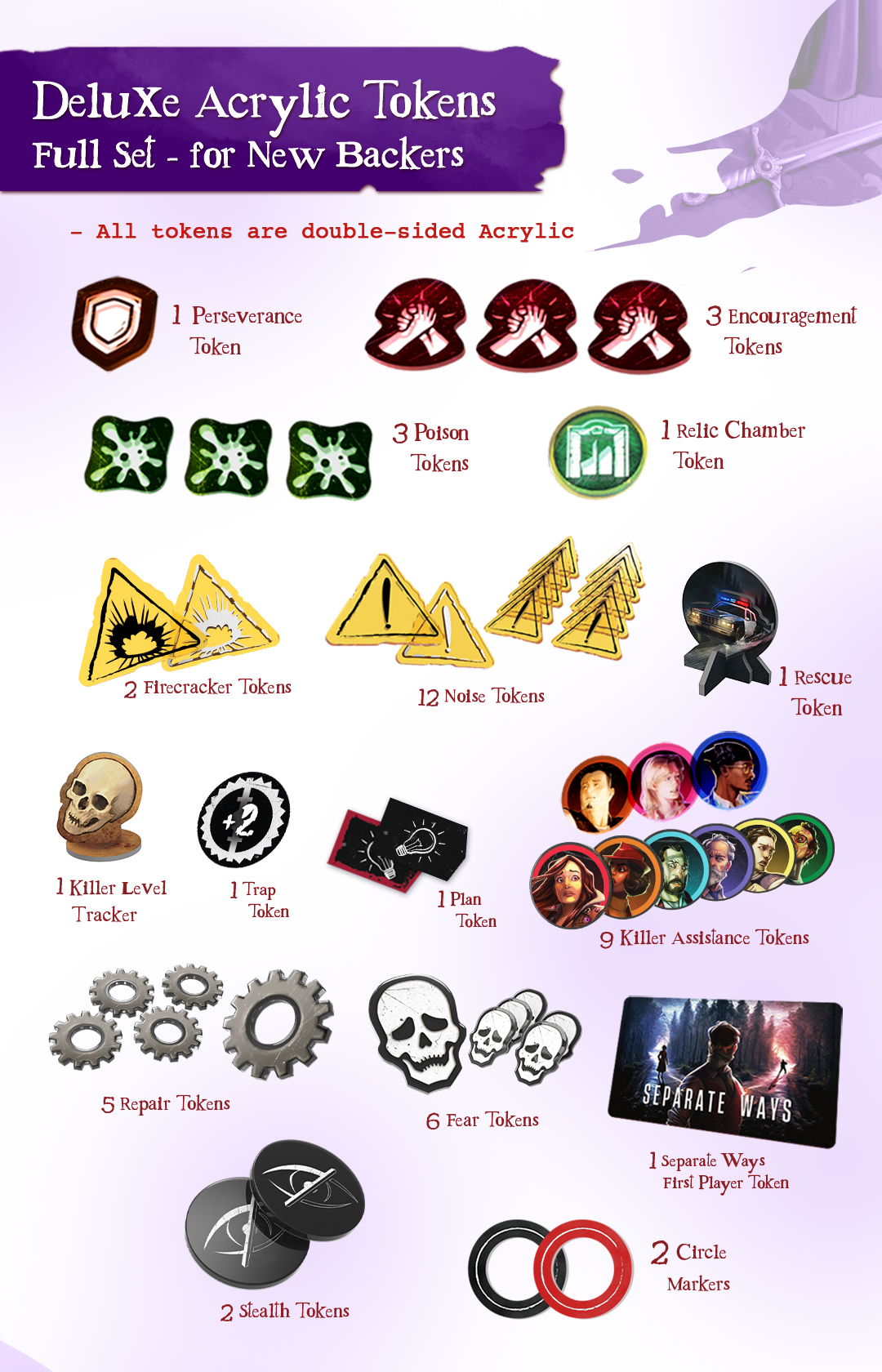Terrorscape - Deluxe Acrylic Tokens (Full Set)