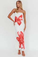Truth Be Told Strapless Maxi Dress White