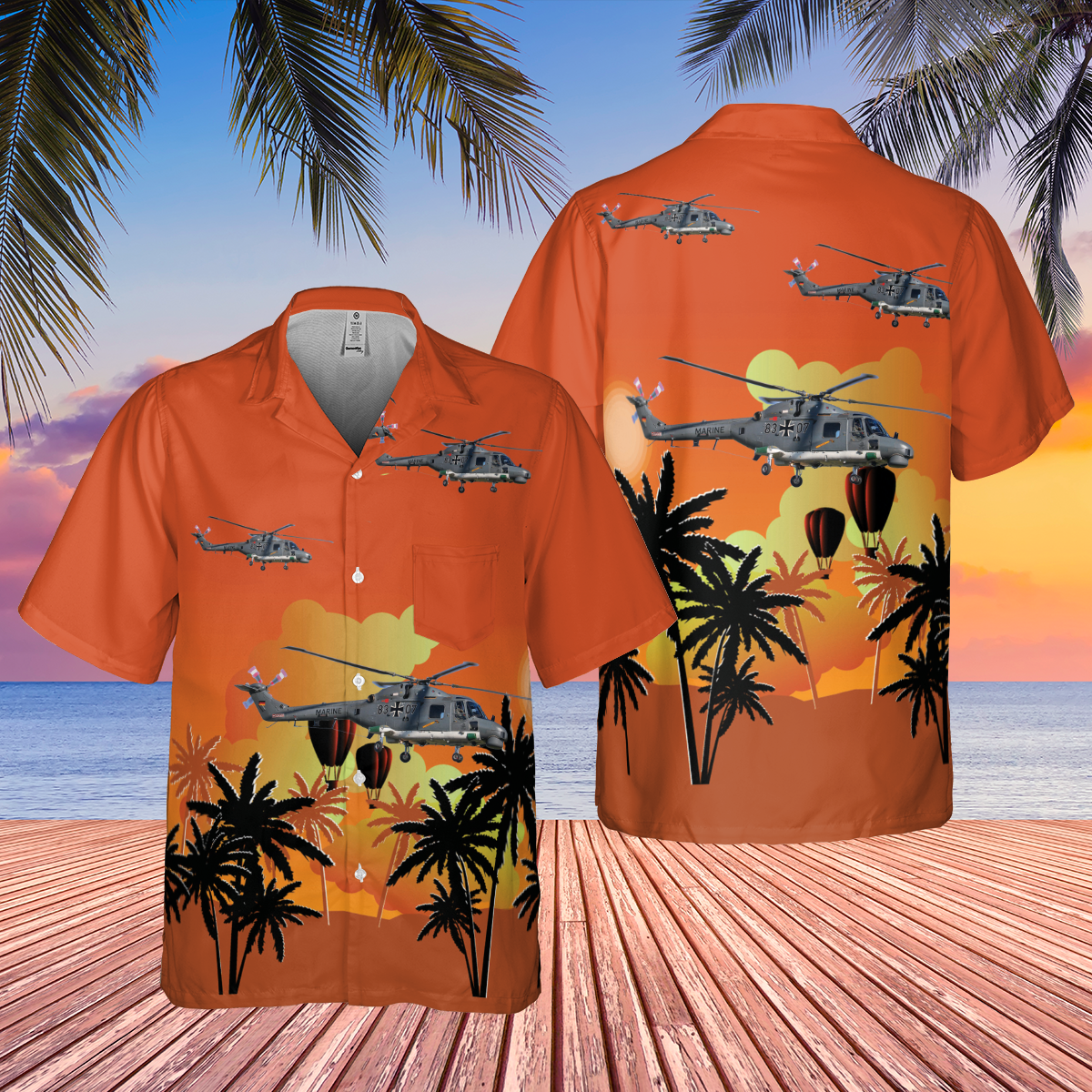 German Navy, Westland Sea Lynx Mk.88A Pocket Hawaiian Shirt